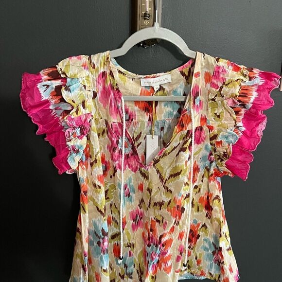 House of Harlow 1960 Revolve Ruffle Peasant Fop Khaki NWT XS - Picture 7 of 15